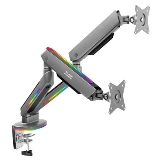 Soporte monitor Alpha Gamer AGNAVIDRGB 12 kg 27-35? Abrazadera RGB Gris