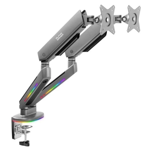 Soporte monitor Alpha Gamer AGNAVIDRGB 12 kg 27-35? Abrazadera RGB Gris