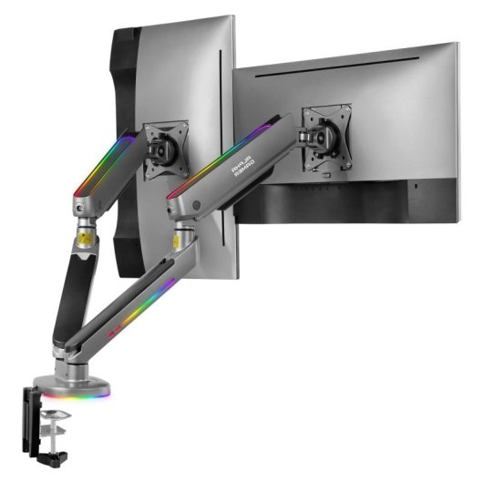 Soporte monitor Alpha Gamer AGNAVIDRGB 12 kg 27-35? Abrazadera RGB Gris