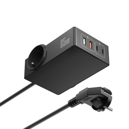 Estación de carga Ewent EW3992 GaN 65W PPS Power Delivery 2 AC USB-C 1,5m