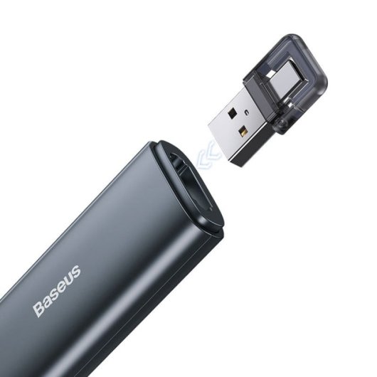 Baseus ACFYB-B0G Presentador Inalámbrico con Punto Naranja y Control Remoto Negro