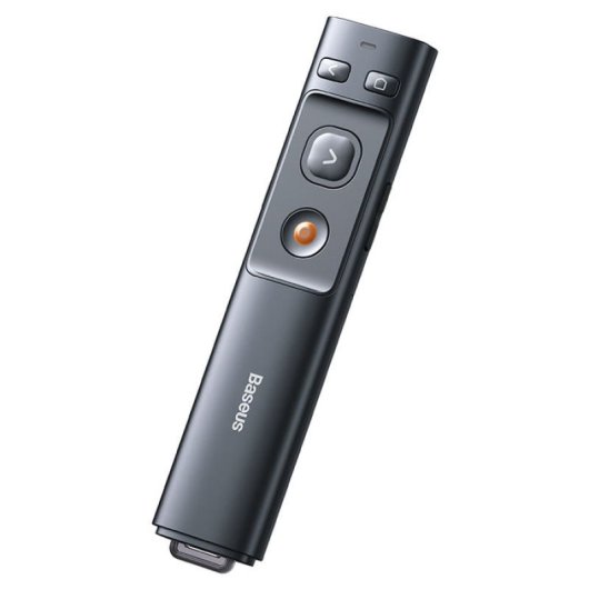 Baseus ACFYB-B0G Presentador Inalámbrico con Punto Naranja y Control Remoto Negro