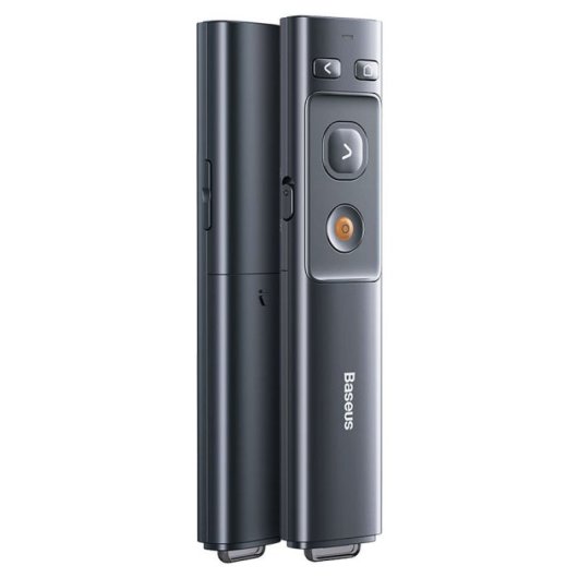 Baseus ACFYB-B0G Presentador Inalámbrico con Punto Naranja y Control Remoto Negro
