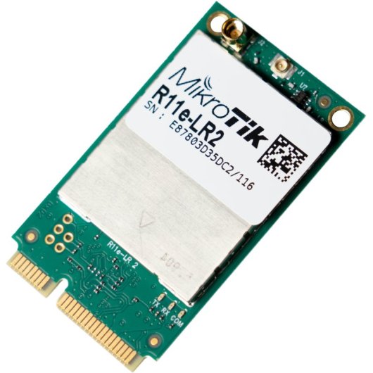 Tarjeta de Red Mikrotik R11E-LR2 Mini PCI Express 2,4 GHz Banda Única Alámbrico Verde