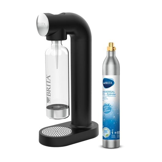 Brita sodaONE Sprudelwasserbereiter, Schwarz/Silber, PET, 129 mm x 240 mm x 450 mm