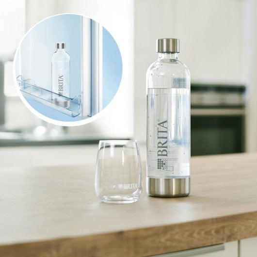 Brita sodaONE Sprudelwasserbereiter, Schwarz/Silber, PET, 129 mm x 240 mm x 450 mm