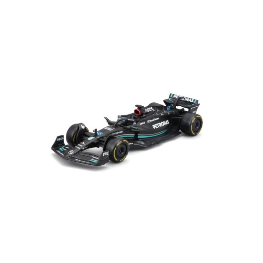 Modelo a escala BBURAGO Mercedes AMG F1 #63 Russell 1:43 metal y plástico premontado