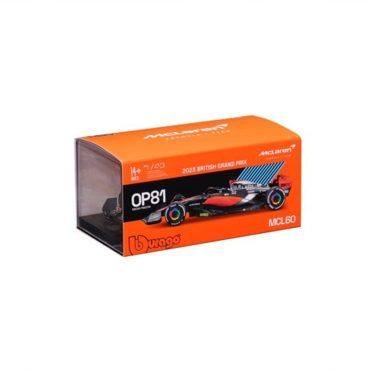 BBURAGO McLaren F1 Team MCL60 1:43 Modello in scala di metallo e plastica con casco