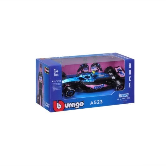 BBURAGO Alpine F1 A523 Ocon 1:43 modello in scala preassemblato in metallo/plastica