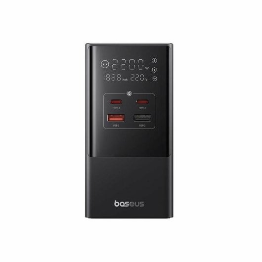 Multipresa Baseus PowerCombo Tower 3 prese 2 USB-C con ricarica rapida e protezione avanzata