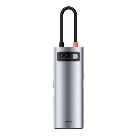Baseus Starjoy Hub USB-C 7-em-1 com DisplayPort 60Hz e Várias Portas Cinzento 
