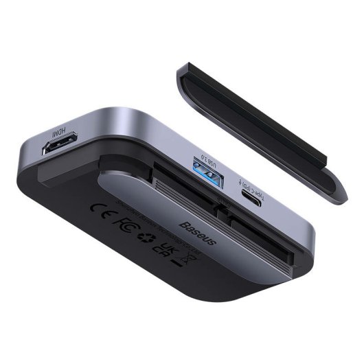 Hub Baseus 6 puertos 500 Mbit/s PadJoy 6 Extras HDMI USB C SD MicroSD Jack 3,5mm