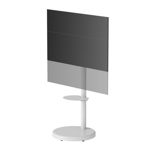 Carrito para TV Ewent EW1550 Blanco Altura Ajustable 50kg 37-86? Inclinación y Giro