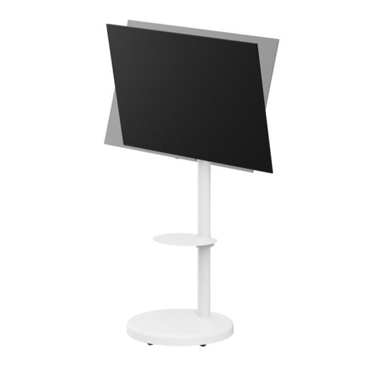 Carrito para TV Ewent EW1550 Blanco Altura Ajustable 50kg 37-86? Inclinación y Giro