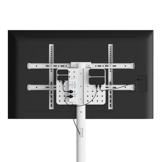 Carrito para TV Ewent EW1550 Blanco Altura Ajustable 50kg 37-86? Inclinación y Giro