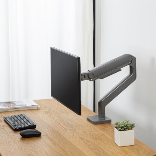 Soporte de Monitor Ewent EW1529 Individual Pesado Plata, 49?, 20kg, VESA Ajustable