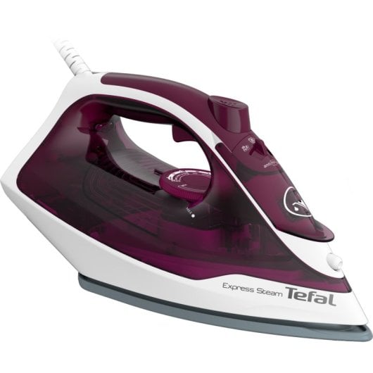 Tefal Express Steam FV2835E0 Bügeleisen, 2400 W, Cerilium, 160 g/min, 1,9 m, Violett/Weiß