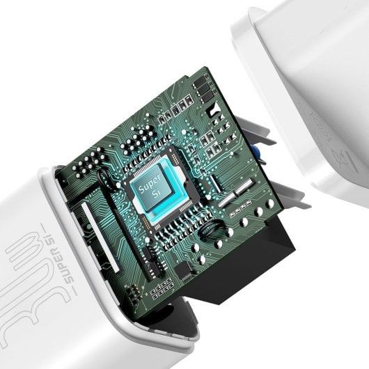 Baseus CCSUP-J02 Ladegerät 1x USB-C Universal AC Power Weiß