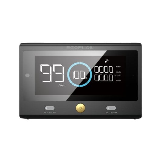 Télécommande Bluetooth avec boutons et écran intégré (noir) pour EcoFlow Delta Pro