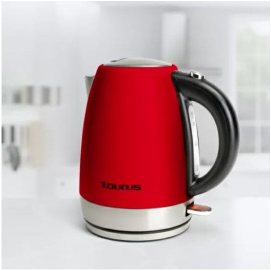 Hervidor Taurus Vintage Red 1.7L 2200W Acero Inoxidable Base 360º Sin Cables Rojo