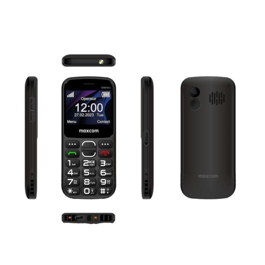 MaxCom Comfort MM443 4G Mobiltelefon 2,31″ 240x320 0,08MP 1700mAh Schwarz