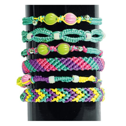 Kit de fabrico de pulseiras multicoloridas Clementoni Crazy Chic Friendship Bracelets Mania para maiores de 7 anos