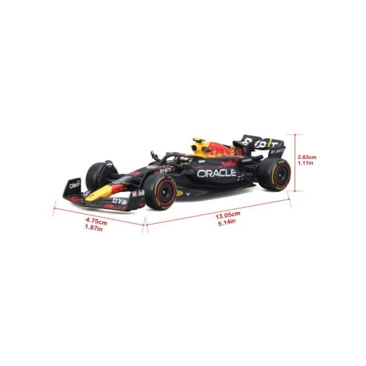 BBURAGO RedBull F1 RB19 modello in scala 1:43 preassemblato in metallo e plastica