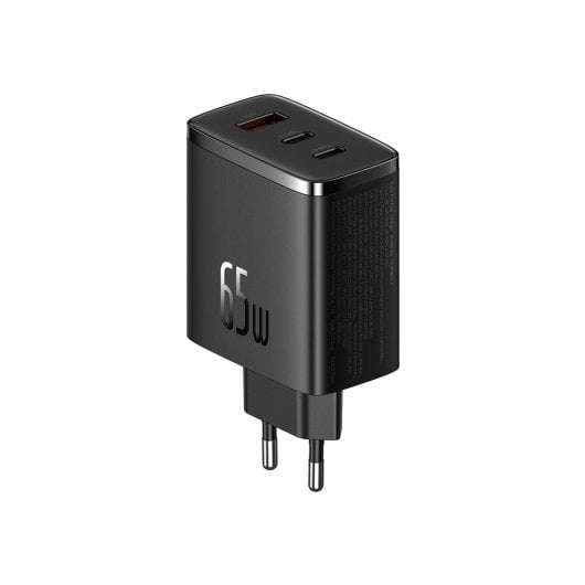 Baseus P10152301113-00 Carregador Universal com 2x USB-C, Carregamento Rápido e Proteção Avançada Preto