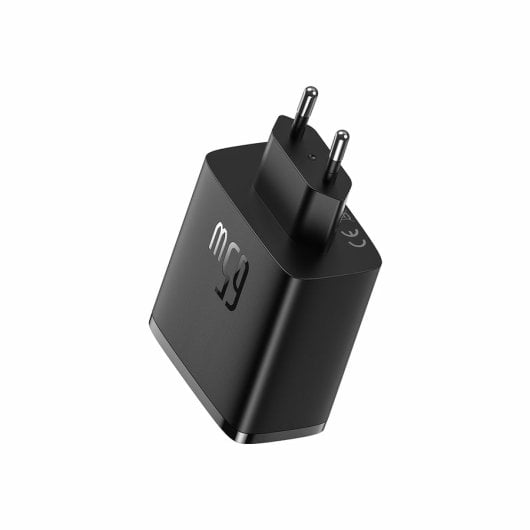 Baseus P10152301113-00 Carregador Universal com 2x USB-C, Carregamento Rápido e Proteção Avançada Preto
