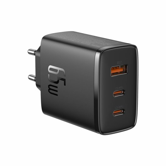 Baseus P10152301113-00 Carregador Universal com 2x USB-C, Carregamento Rápido e Proteção Avançada Preto