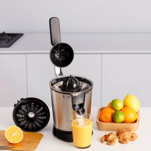 Taurus EASY PRESS 600 LEGEND Entsafter, 600 W, 0,65 l Edelstahltank, verstellbarer Filter