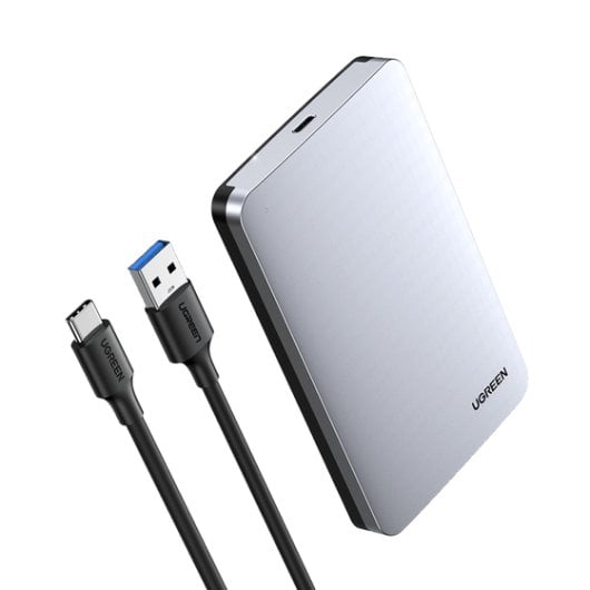 Caja Disco Duro 2.5? Ugreen 70498 Aluminio SATA USB Tipo C Gris Capacidad 6TB