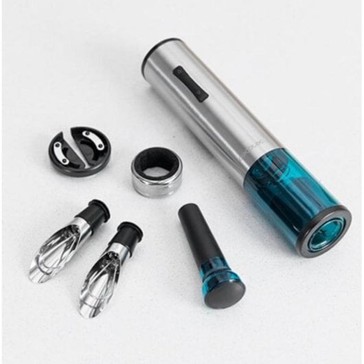 Sacacorchos Cecotec 02310 Eléctrico Azul Acero Inoxidable Función Press