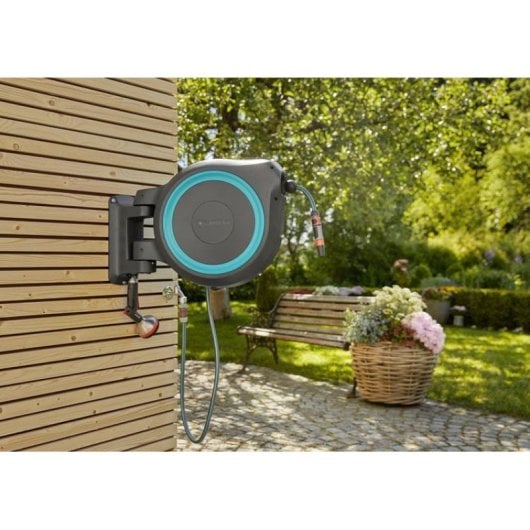 Carrete de pared Gardena 18620-20 automático 25m antirrobo Montaje mural UV/heladas
