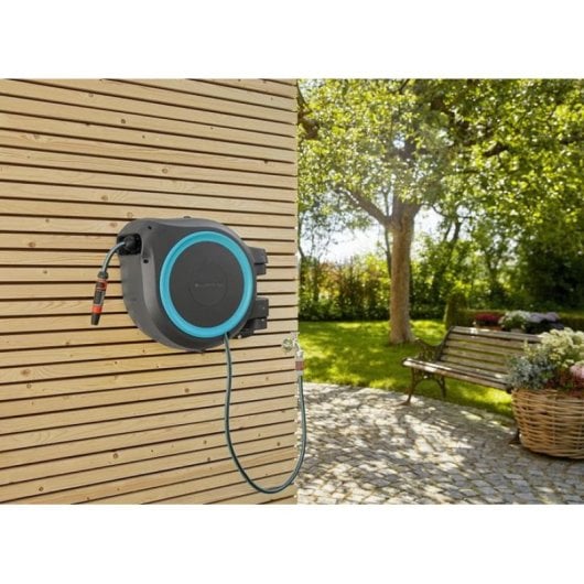 Carrete de pared Gardena 18620-20 automático 25m antirrobo Montaje mural UV/heladas