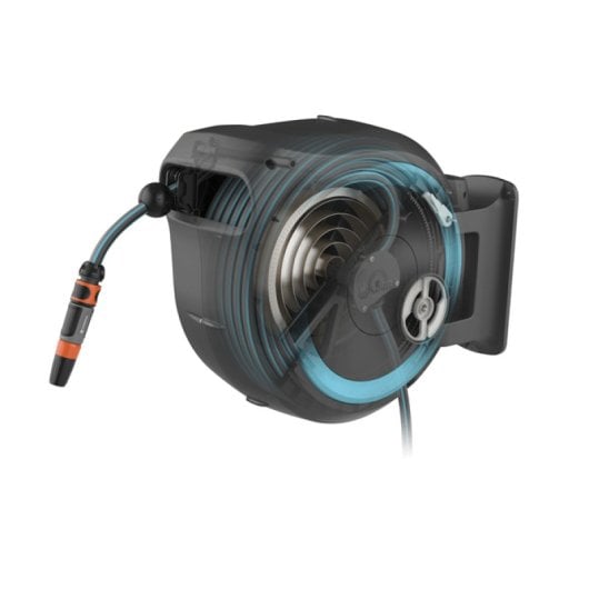 Carrete de pared Gardena 18620-20 automático 25m antirrobo Montaje mural UV/heladas