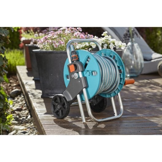 Gardena 18500-20 Haspeltrommel schwarz blau Edelstahl funktional