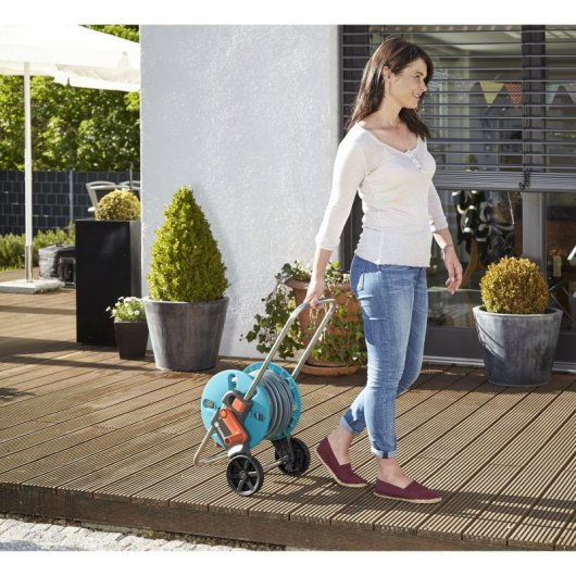 Gardena 18500-20 Haspeltrommel schwarz blau Edelstahl funktional
