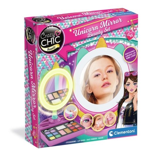 Clementoni Crazy Chic 18855 set trucco per bambini, multicolore, consigliato dai 6 anni in su