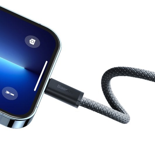 Baseus Dynamic 2m Lightning USB-C Stecker-Stecker-Kabel Grau