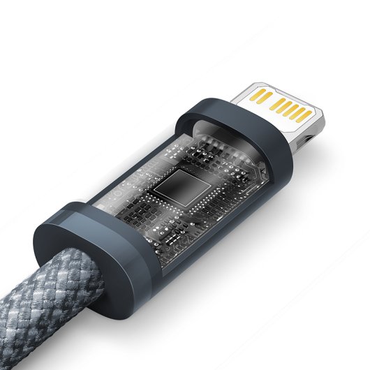 Baseus Dynamic 2m Lightning USB-C Stecker-Stecker-Kabel Grau
