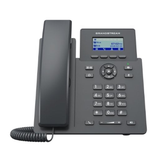 Grandstream Networks GRP2601W Telefono IP LCD a 2 linee con Fast Ethernet, Wi-Fi 6, nero