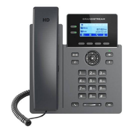 Teléfono IP Grandstream Networks GRP2602P 2 líneas inalámbrico LCD 2000 contactos negro