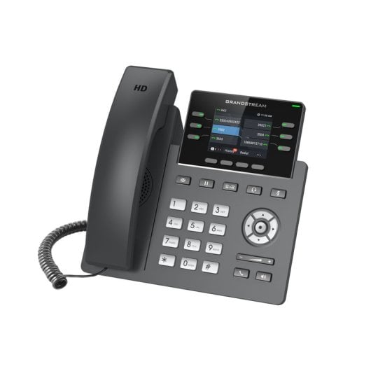 Téléphone IP Grandstream GRP2613 noir 4 lignes, écran 2,4 pouces, 2 000 entrées