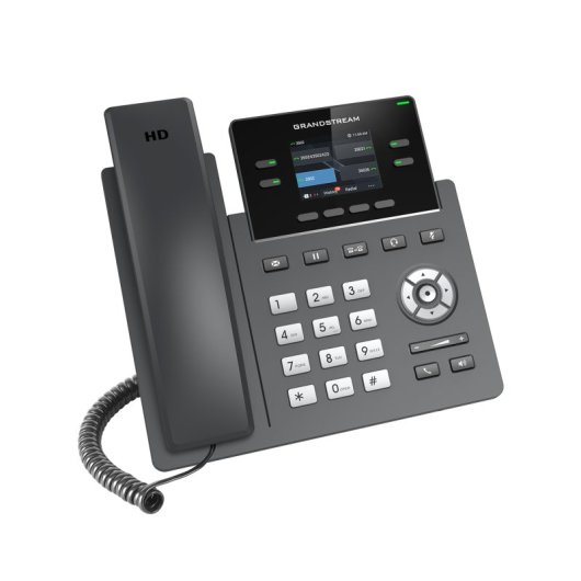 Teléfono IP Grandstream Networks GRP2612P Pantalla TFT 2.4? 2 líneas Cableado Negro