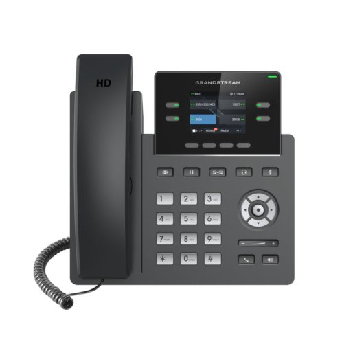 Teléfono IP Grandstream Networks GRP2612P Pantalla TFT 2.4? 2 líneas Cableado Negro