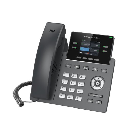 Teléfono IP Grandstream Networks GRP2612P Pantalla TFT 2.4? 2 líneas Cableado Negro