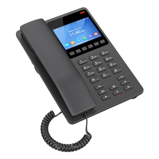 Teléfono IP Grandstream GHP631W 2 líneas Negro LCD 3.5? WiFi Pared Cableado