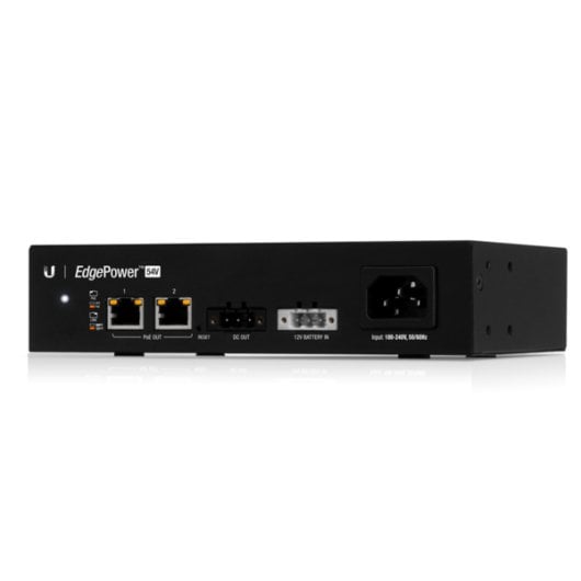 Sai Ubiquiti EdgePower 54 V PoE 100-240 V Indicateurs LED RJ-45 Télécommande