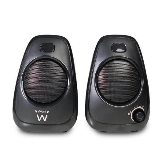 Altavoz Ewent EW3527 2.0 Estéreo Alámbrico 6W RMS USB Compacto Negro Rejilla Metálica